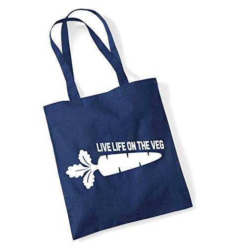 Edward Sinclair 'Live Life on The Veg' - Bolsa de la compra talla única azul marino