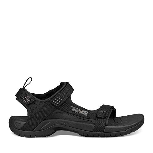Teva M Tanza M, Sandalias de Punta Descubierta Hombre, Negro (Black/Black), 40.5 EU