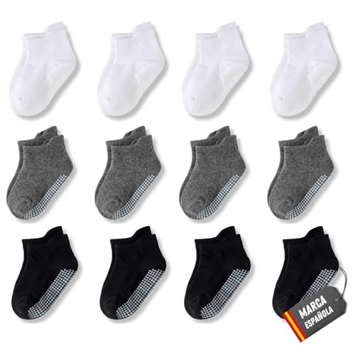POPYS® Calcetines antideslizantes de Algodón para Niños Multicolor | Calcetines para Niños y...