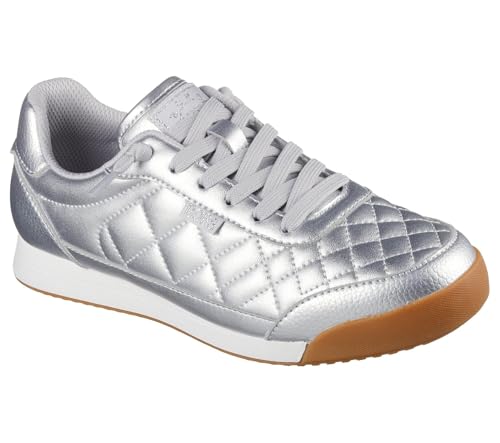 Skechers Bobs Billie Wild - Tenis cómodos para Mujer, Plateado (Silver PU), 36 EU