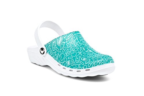 Suecos Oden Print, Zuecos de Trabajo, Unisex Adulto, Multicolor 21, 38 EU