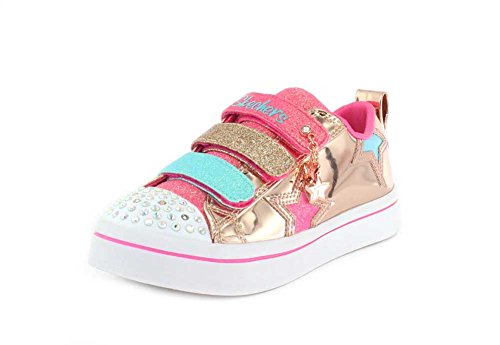 Skechers TWI-Lites-Twinkle Starz, Zapatillas, Dorado (Rose Gold Rsgd), 27 EU