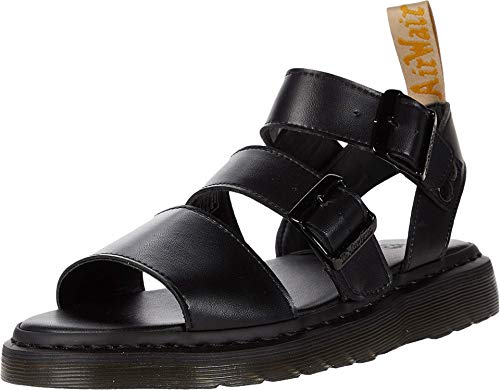 Dr. Martens Unisex Vegan Gryphon Strap Sandal, Black Felix Rub Off, 15 Women/14 Men