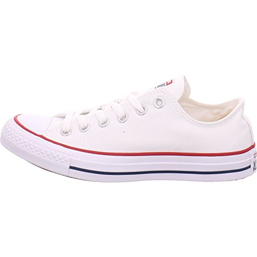 Zapatillas Converse unisex Chuck Taylor All Star Ox de doble lengüeta con cordones, color Blanco,...