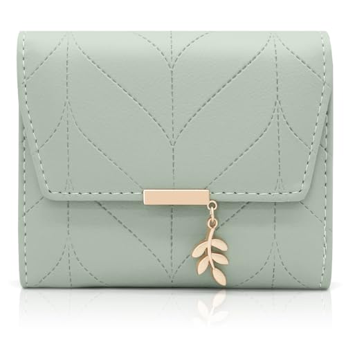 REETEE Monedero Mujer Pequeño 100% Cuero Vegano Carteras de Mujer con Muchos Bolsillos, Billeteras...