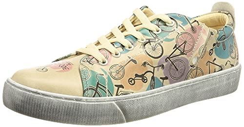 DOGO Sneaky, Zapatillas de Mujer, Your Ride Your Bike, Zapatos Veganos Estampados,36 EU