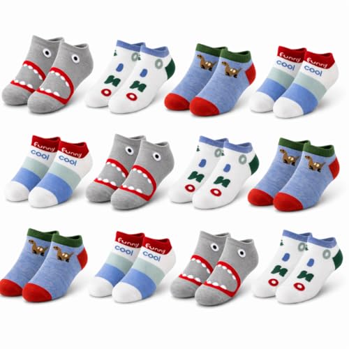 Nakloe -12 Pares - Calcetines Tobilleros Niño - Calcetines Niño - Calcetines Cortos Niño –...