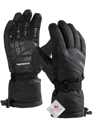 Guantes Esqui Hombre, Guantes Invierno Hombre Mujer, Guantes Termicos Tactiles Cálido Movil...