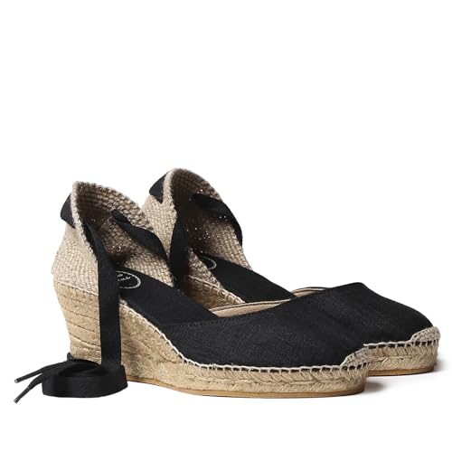 Alpargata para Mujer en Tejido de algodón - CALONGE - Negro, 39 EU