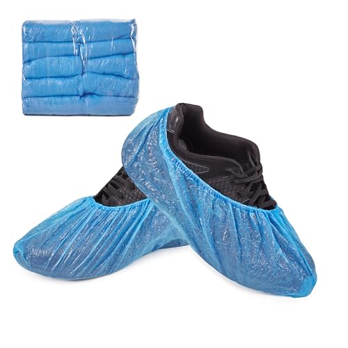 Areso – Patucos Desechables 100 Unidades Ajustables con Goma Elástica, Cubre Zapatos de Plástico...