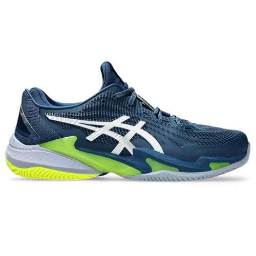 ASICS Court FF 3 Clay, Sneaker Hombre, Blanco/Gris Azul, 46 EU