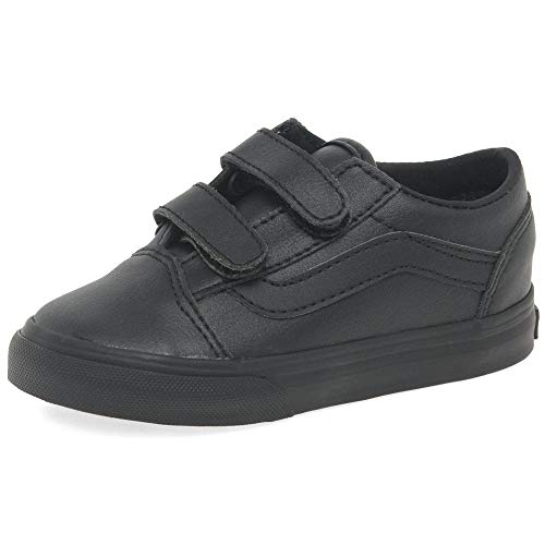 Vans Boy Old Skool V Niño Rip Cinta De La Escuela Zapatos 26 EU Black Mono