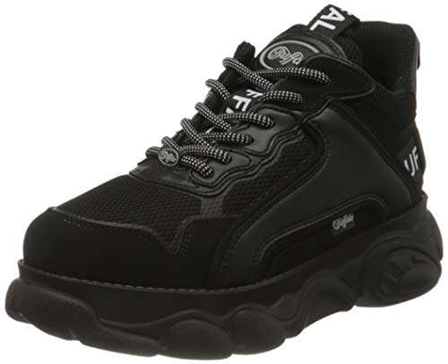Buffalo 1630424 Mujer Zapatillas, Black, 37 EU