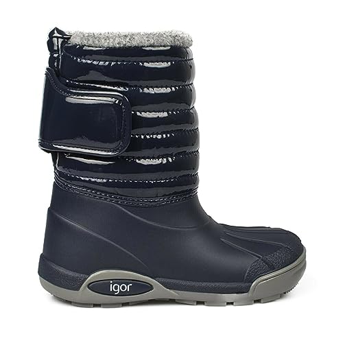 IGOR W10168003 - Bota de Agua Azul con Cierre de Gancho y Bucle Forrada de Borrego en su Interior de...