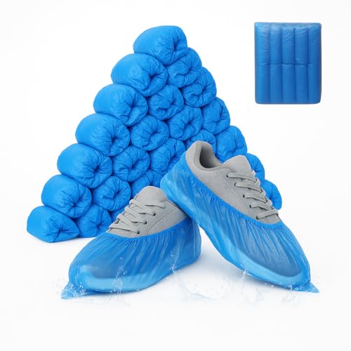 100 Cubrezapatos Desechables - Patucos Desechables - Cubre Zapatos Impermeable - Calzas Desechables...