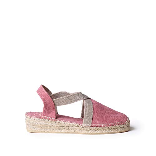 Alpargata para Mujer en Tejido de algodón - Verdi-V - Blush, 38 EU