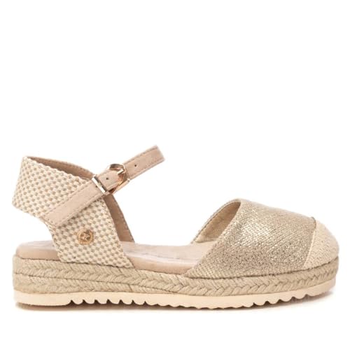 XTI - Alpargatas Niña Oro - Calzado Cómodo y Versátil - Moda Casual - Modelo 15119204 (Talla 36)
