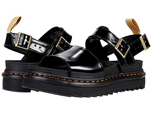 Dr. Martens Vegan Voss, Sandalia Mujer, Black Oxford, 39 EU