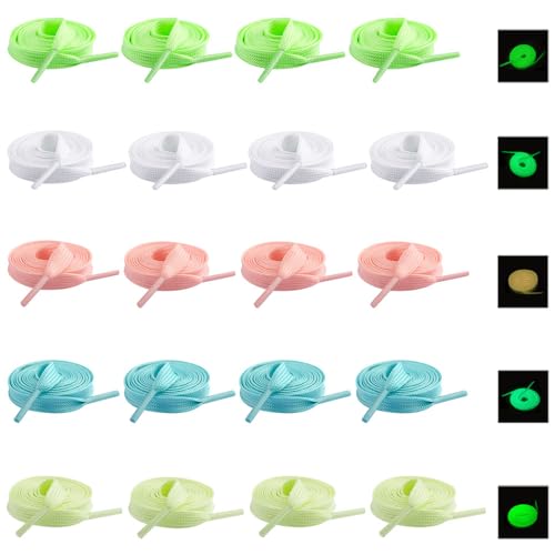 LZYMSZ 10PAIR 100cm cordones fluorescentes para el partido o el baile Luminous Flat Cordones...