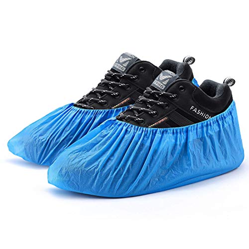 Paquete de 100 fundas de zapatos desechables, fundas duraderas impermeables y antideslizantes para...