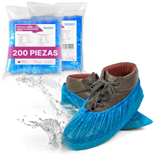 ARNOMED 100x Calzas Desechables Pies [IMPERMEABLE], Cubrezapatos Desechables sin látex, Cubre...