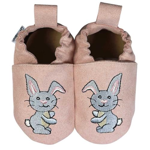 HOBEA-Germany Zapatos Veganos para niños RecyStep Conejito rosa viejo 20/21 (12-18 Meses) Suela con...