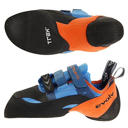 Evolv Shaman - Zapatillas de Escalada, Color Azul y Naranja